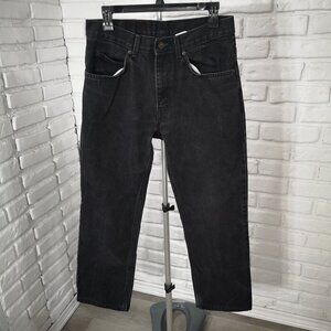 Levi's Men's Size 32 Waist Zipper & Button Closure Straight Leg Black Jeans